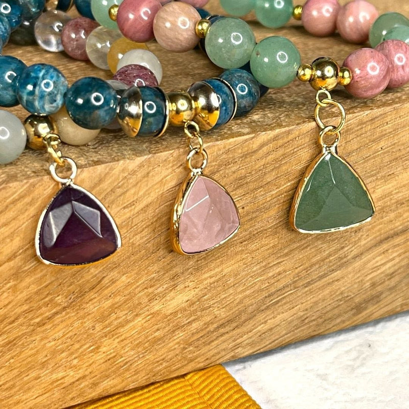 pendentif pierre triangle