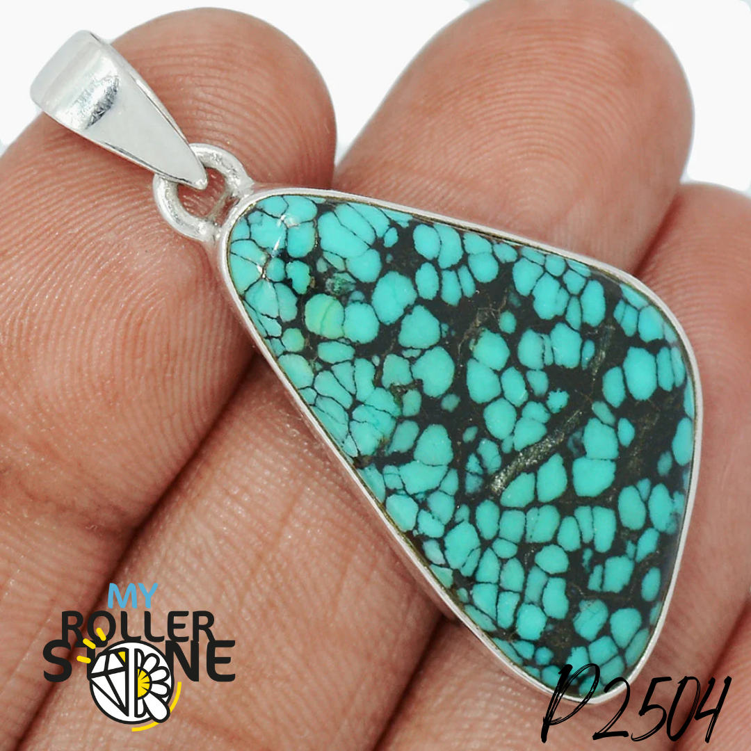 Pendentif Turquoise Tibétaine P2504 - Breloques et pendentifs