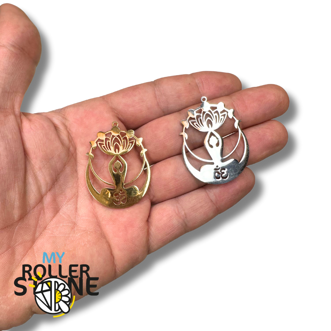 Pendentif Yoga fleur de Lotus - Breloques et pendentifs