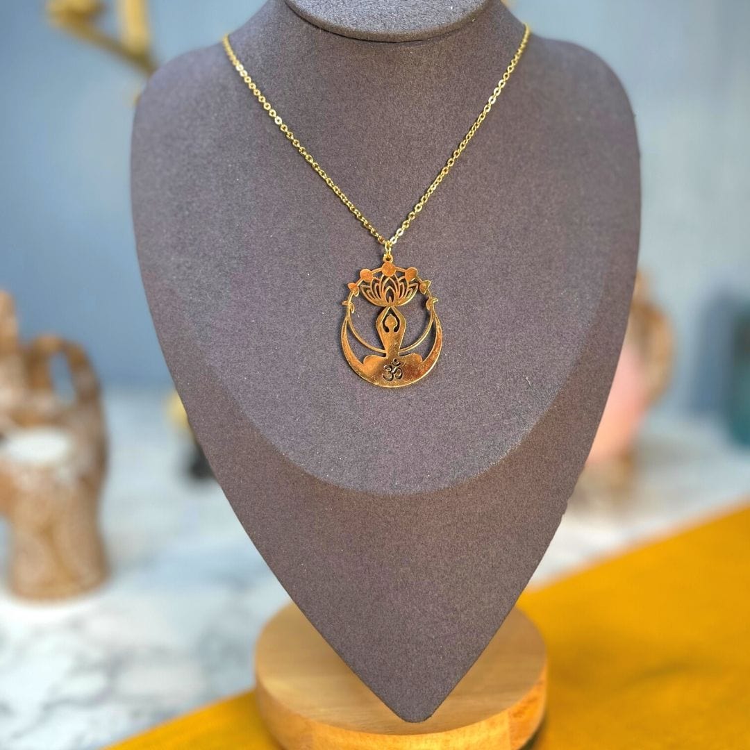 Pendentif Yoga fleur de Lotus - Breloques et pendentifs