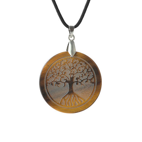 Pendentifs arbre de vie pierre - Oeil de tigre - Breloques et pendentifs