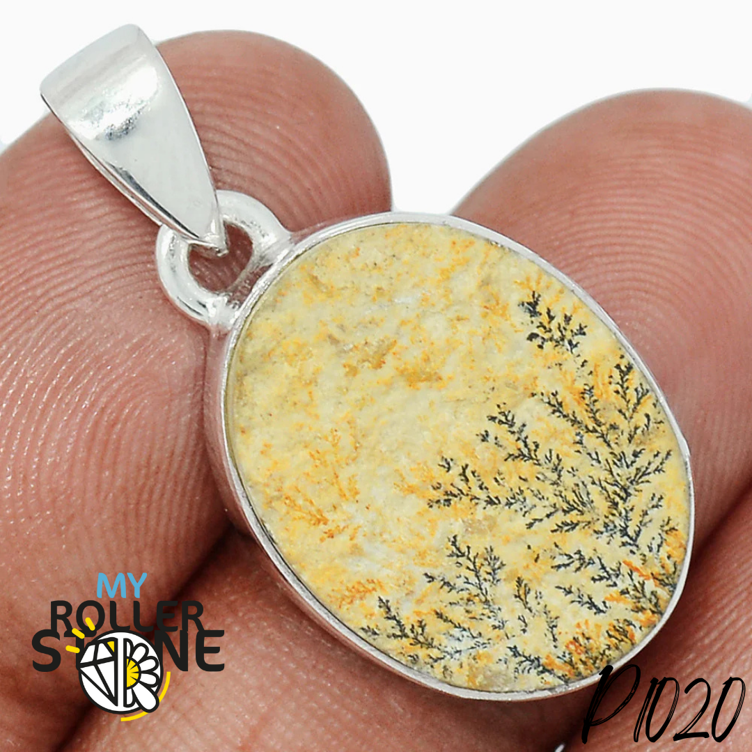 Pendentifs Argent Jaspe Psilomélane Dentrite P1020 - Bagues