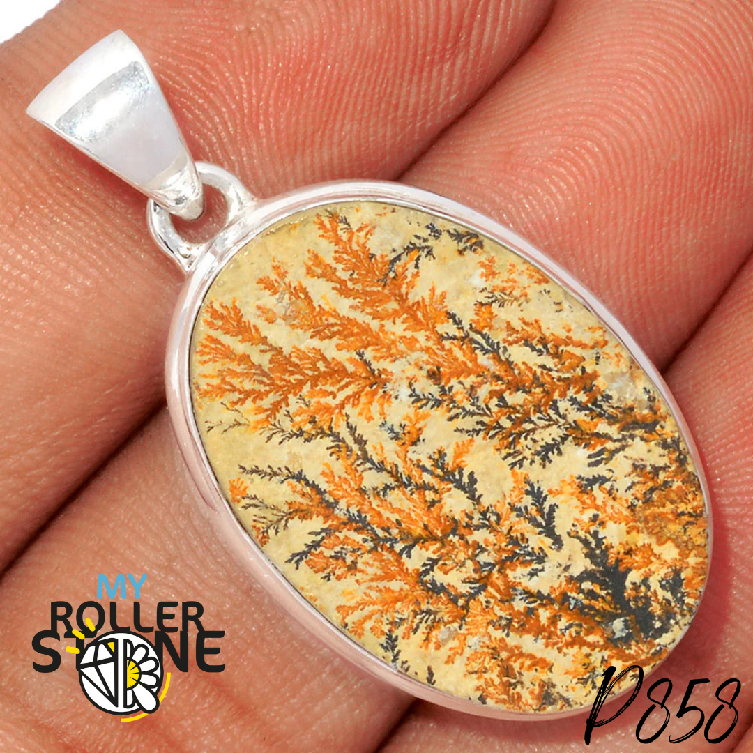 Pendentifs Argent Jaspe Psilomélane Dentrite P856 - Bagues