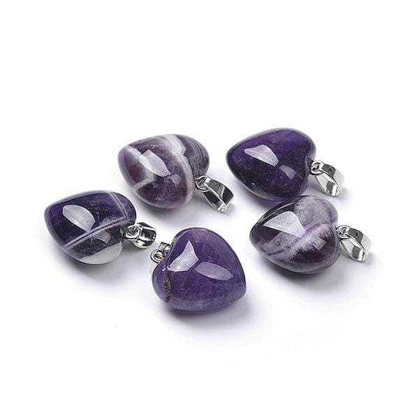 pendentif coeur améthyste