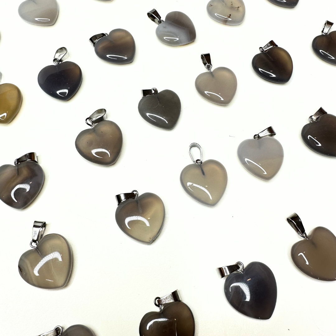 Pendentifs coeur plat (10 variantes) - Breloques et pendentifs