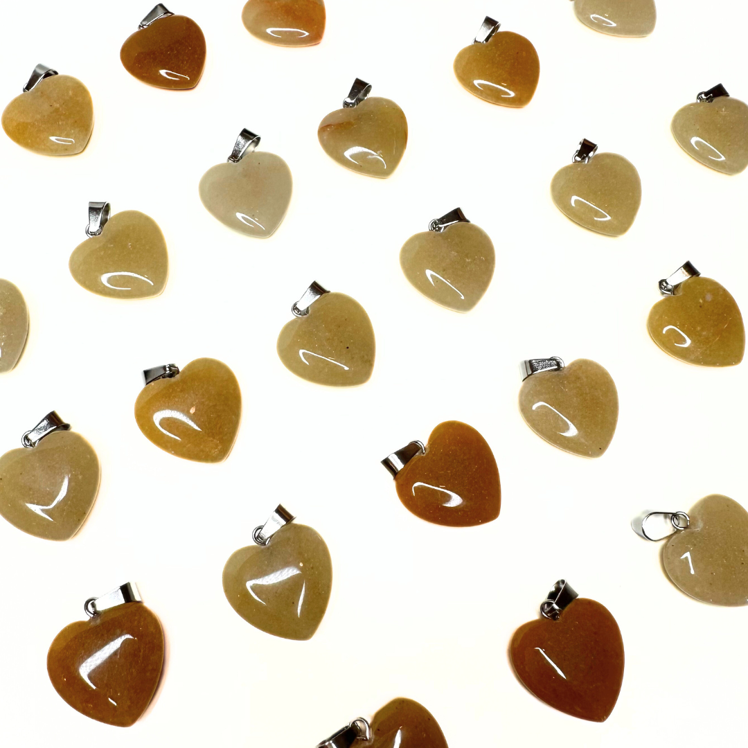 Pendentifs coeur plat (10 variantes) - Breloques et pendentifs