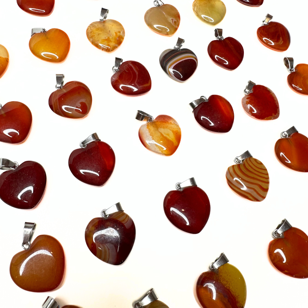 Pendentifs coeur plat (10 variantes) - Breloques et pendentifs