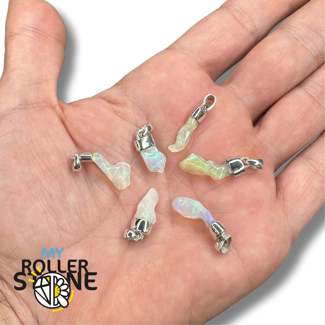 Pendentifs Opale Éthiopienne brute poli - Bagues