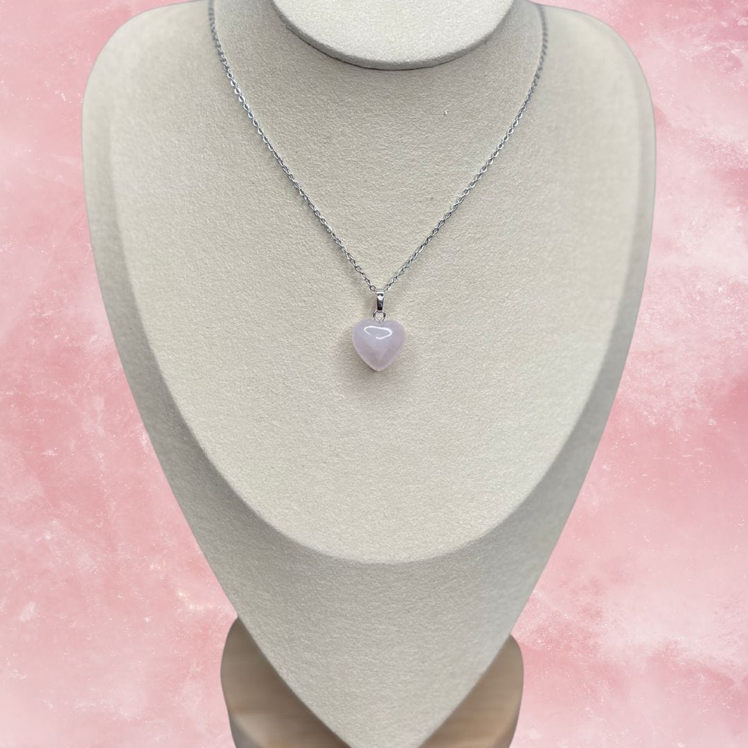 Pendentifs pierre Coeur - Quartz rose - Breloques et pendentifs