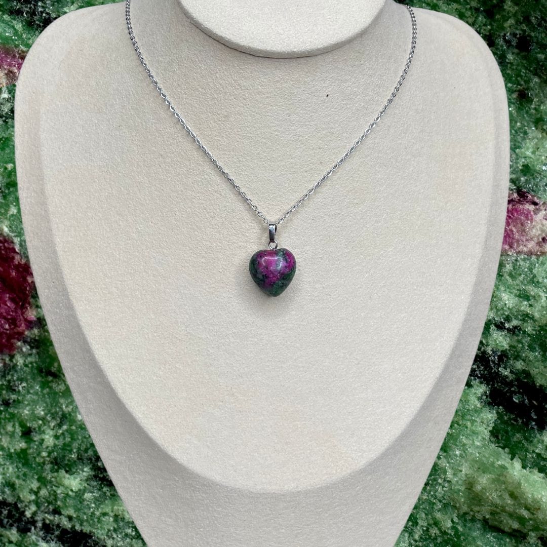 Pendentifs pierre Coeur - Rubis zoisite - Breloques et pendentifs