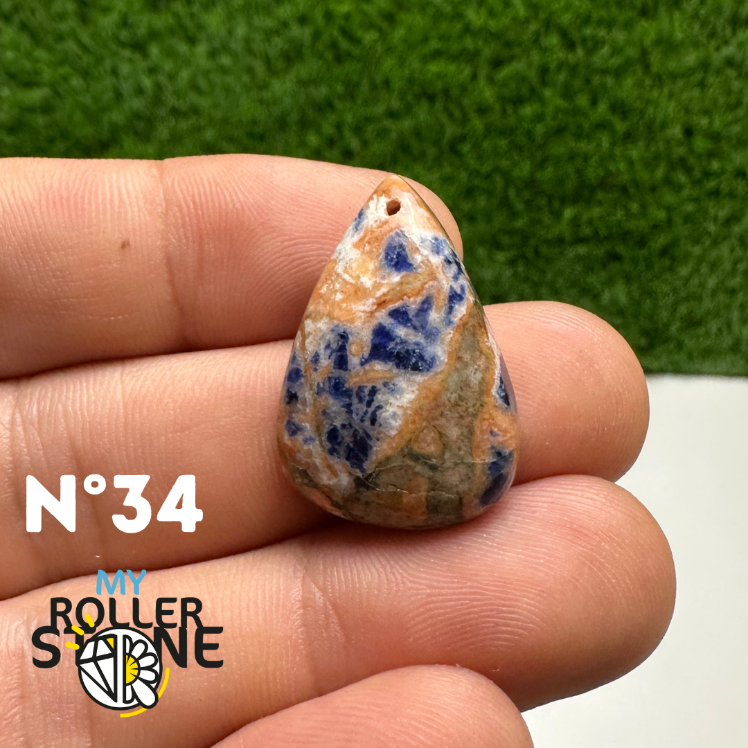 Pendentifs Sodalite Orange Forme Libre 5A