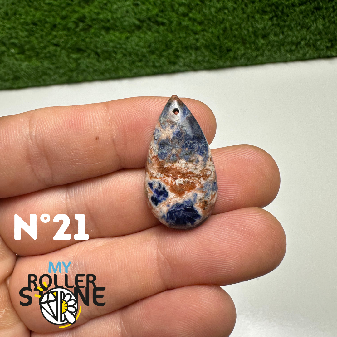 Pendentifs Sodalite Orange Forme Libre 5A