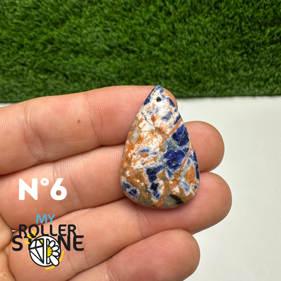 Pendentifs Sodalite Orange Forme Libre 5A