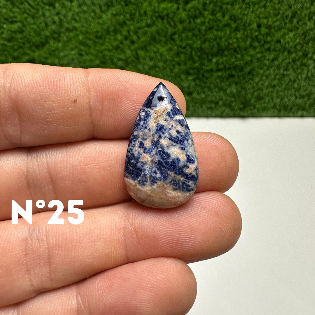 Pendentifs Sodalite Orange Forme Libre 5A
