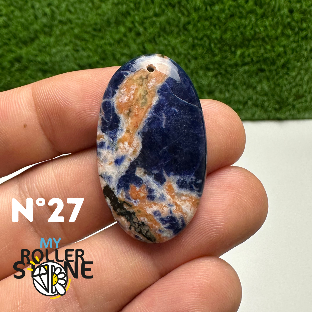 Pendentifs Sodalite Orange Forme Libre 5A