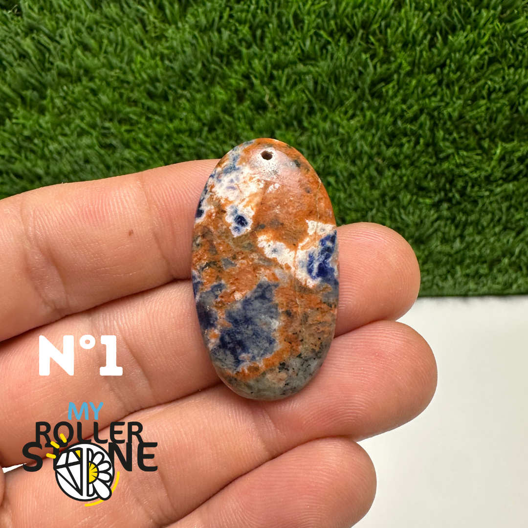 Pendentifs Sodalite Orange Forme Libre 5A