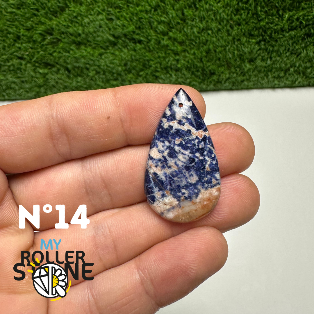 Pendentifs Sodalite Orange Forme Libre 5A