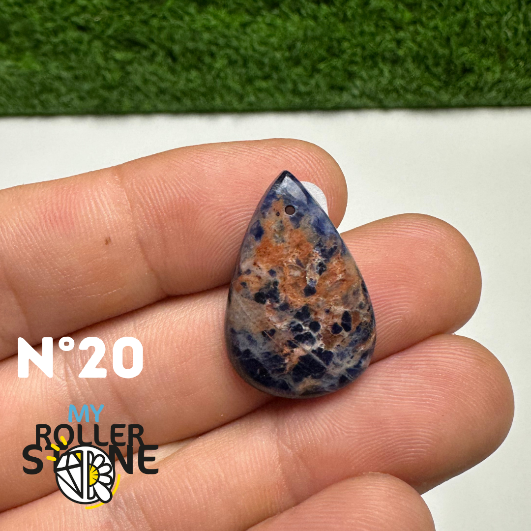 Pendentifs Sodalite Orange Forme Libre 5A