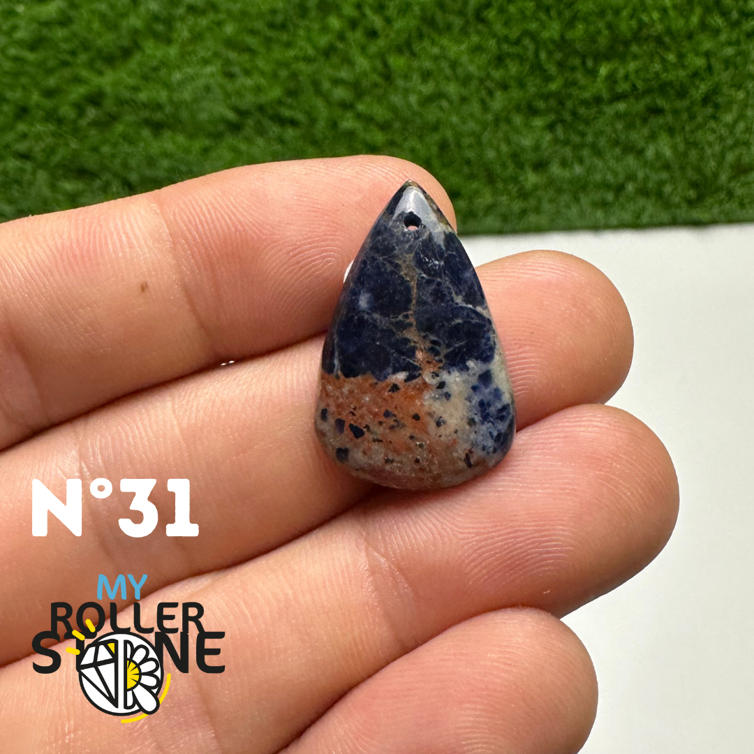 Pendentifs Sodalite Orange Forme Libre 5A