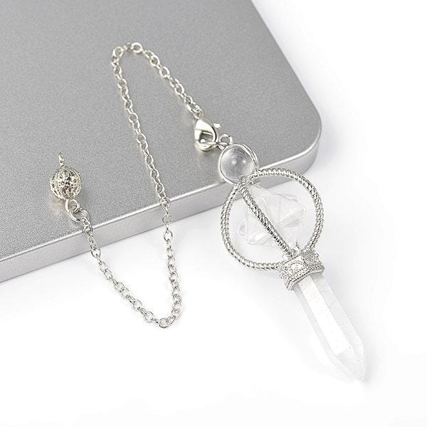 Pendule Merkaba original - Cristal de roche - Breloques et pendentifs