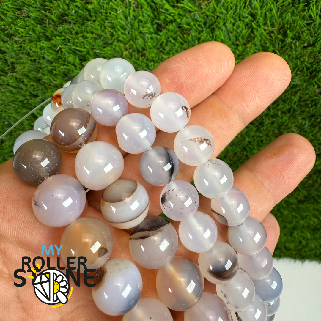 Perle Agate Dendritique 3A