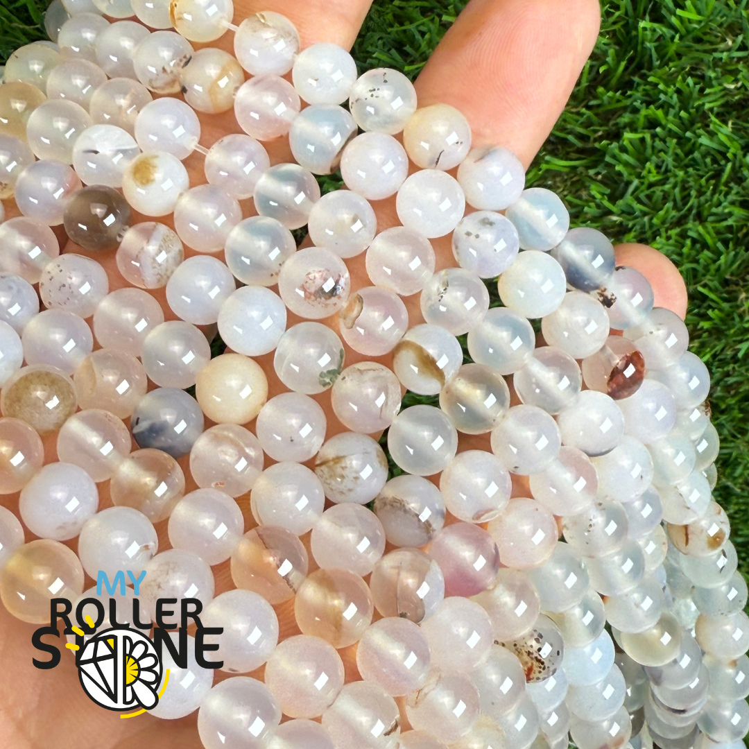 Perle Agate Dendritique 3A