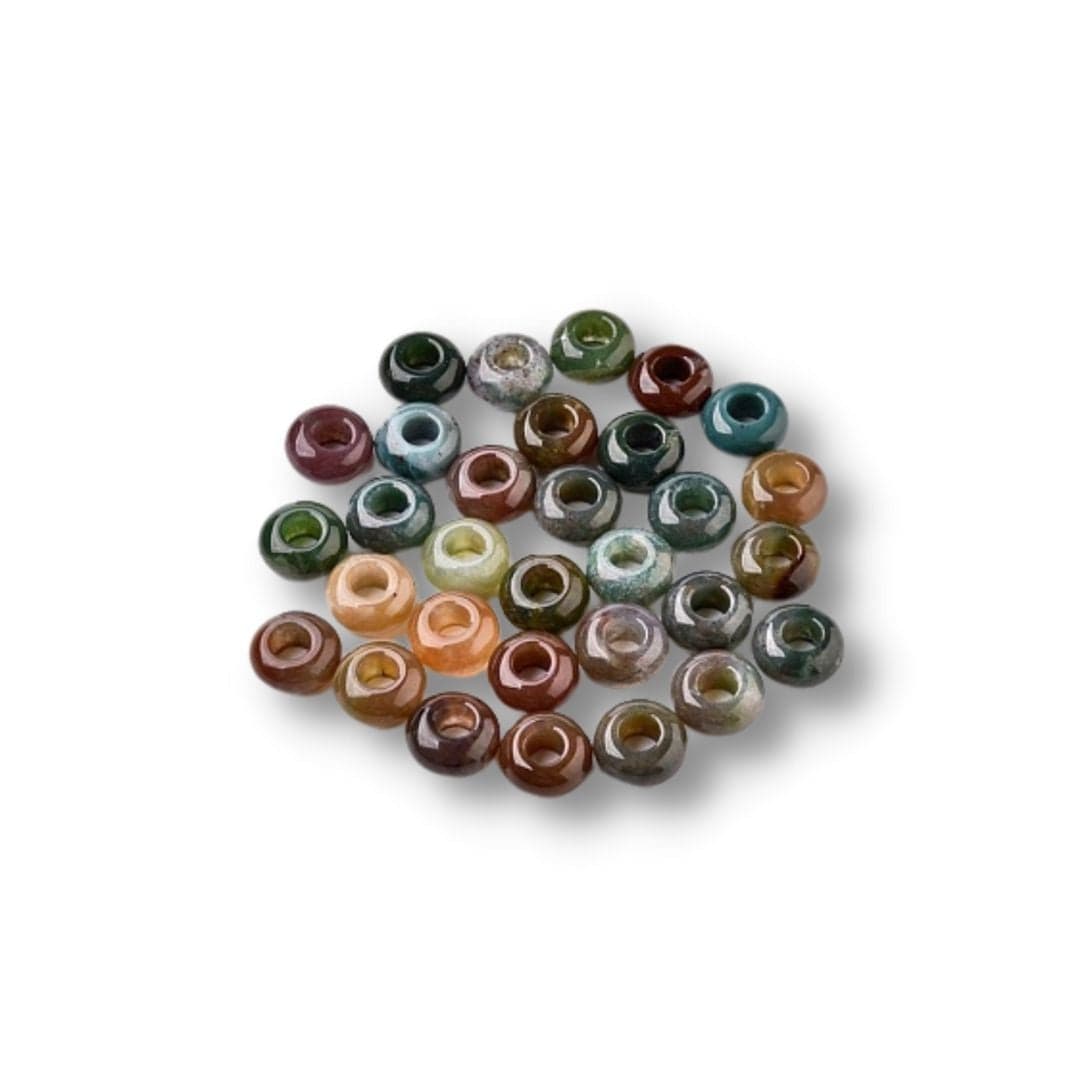 Perle Agate indienne grand trou