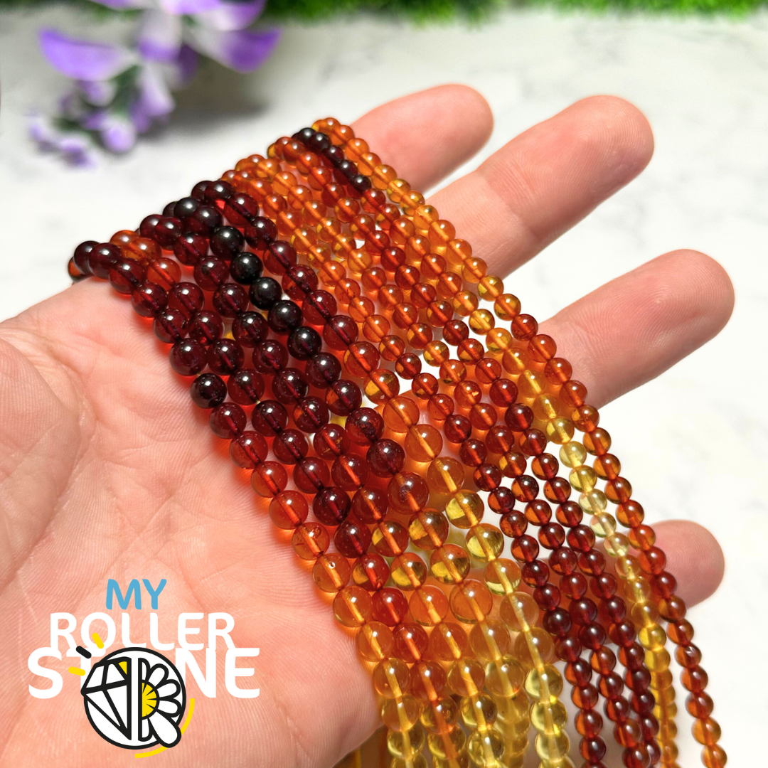 Perle Ambre Dégradée de couleurs - Perles