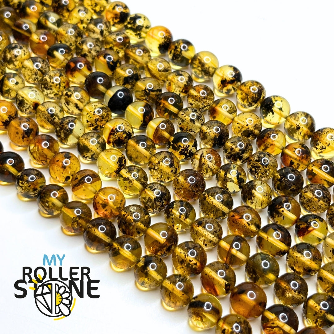 Fournisseur perles en ambre de la Baltique 8mm cognac grade A