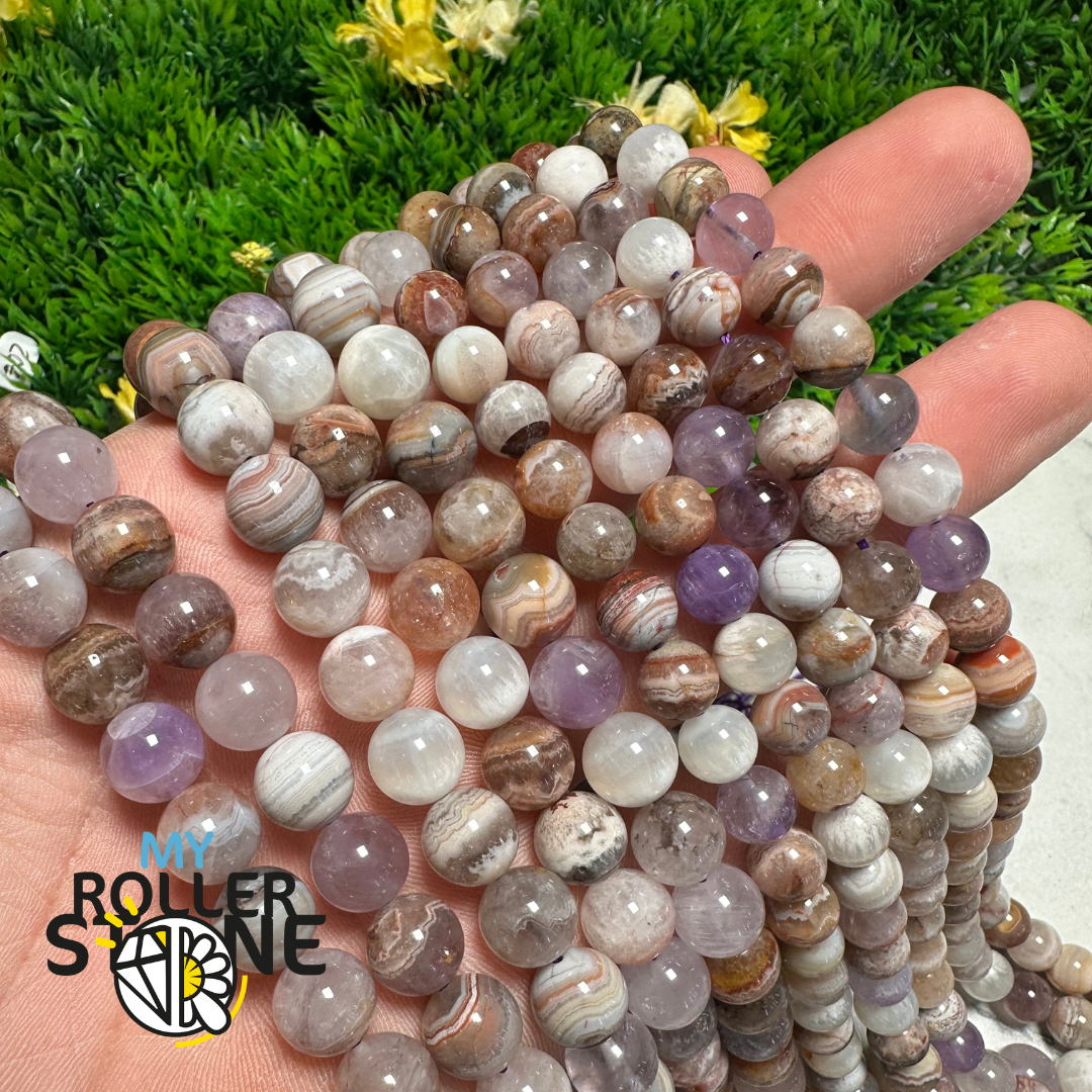 Perle Améthyste Agatisée 3A