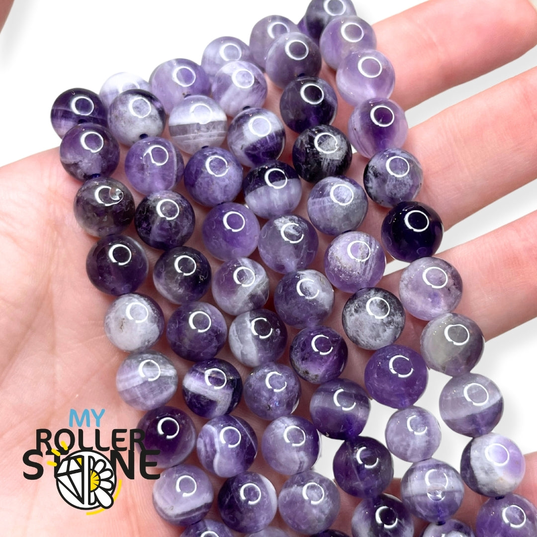 Perle Améthyste Chevron 5A 10 MM