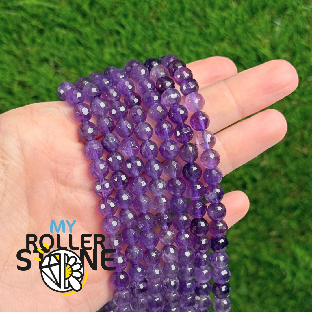 Perle Améthyste facettée 3A (6MM-8MM-10MM) - Perles