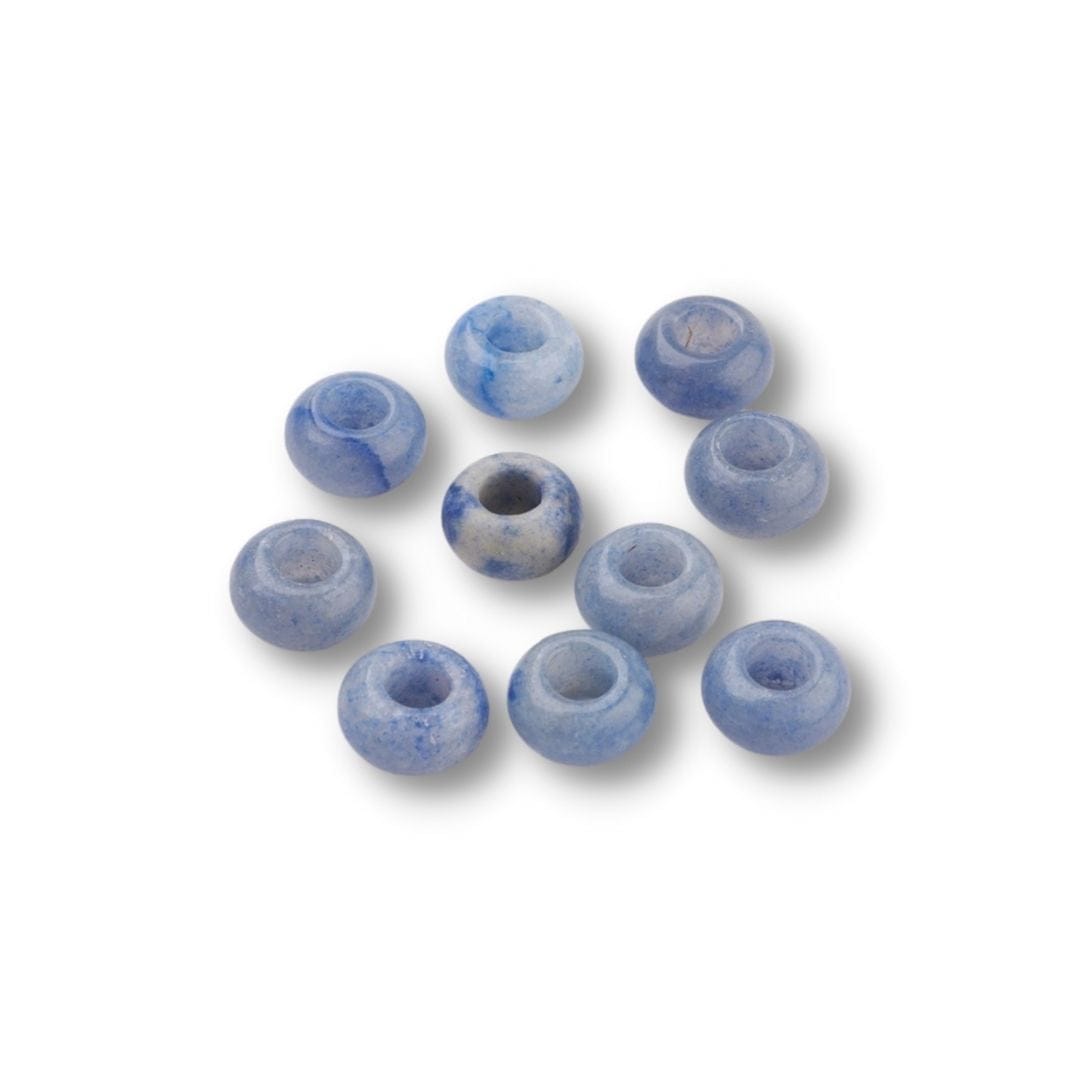 Perle Aventurine bleue grand trou