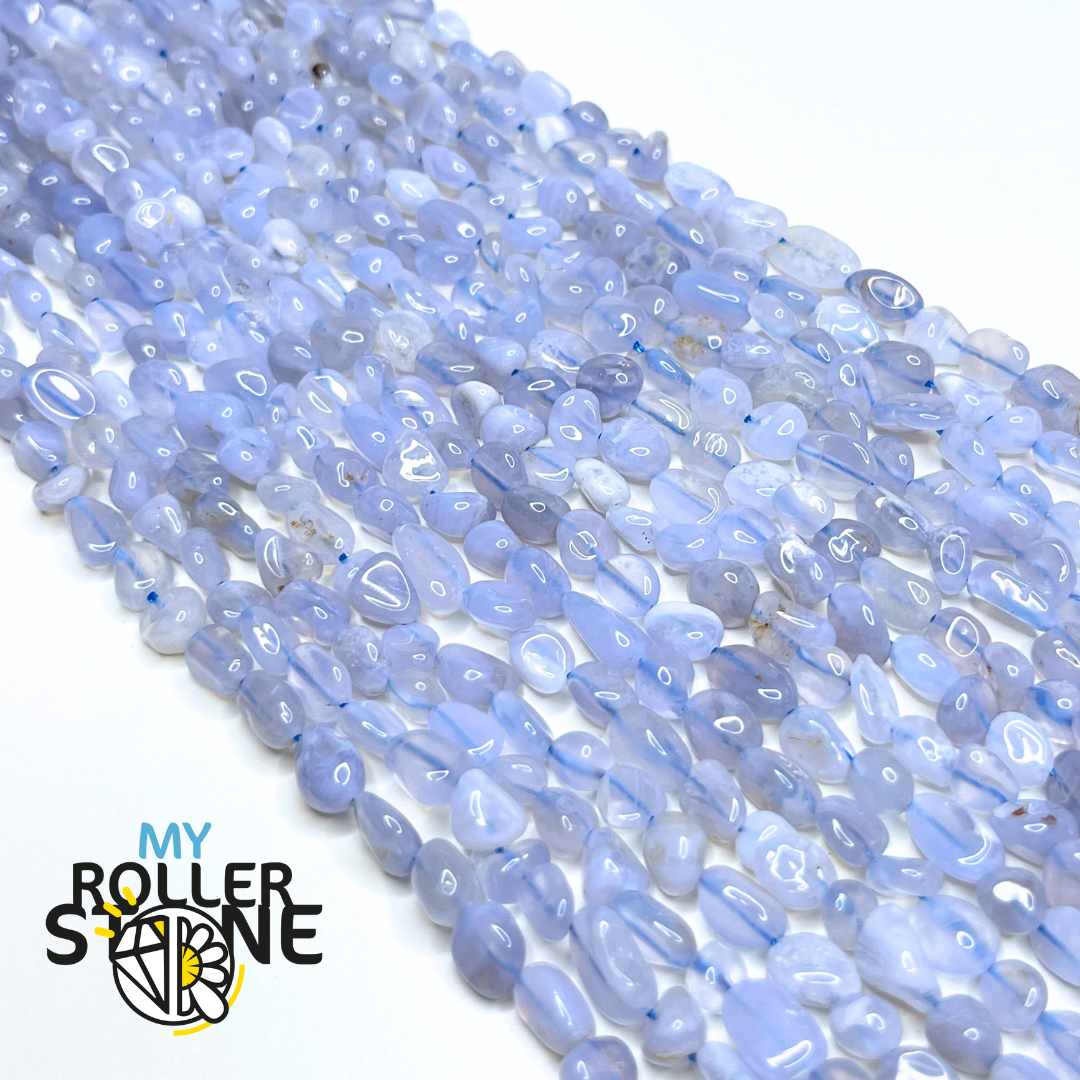 Perle Baroque Calcédoine bleue - Perles