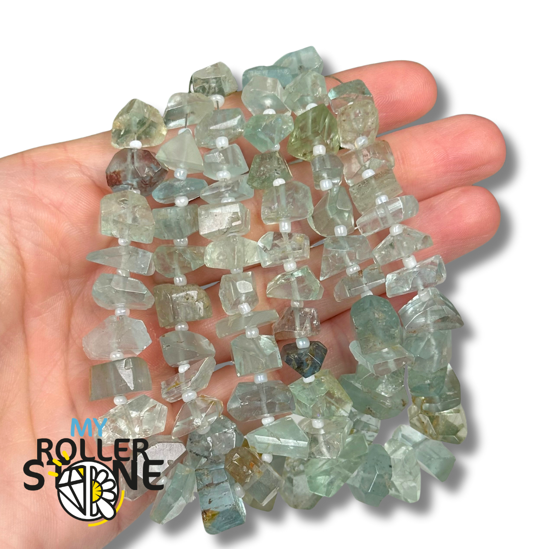 Perle baroque Facettée Aigue Marine 5A