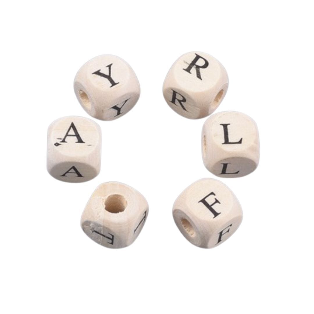 Perle bois alphabet - Perles