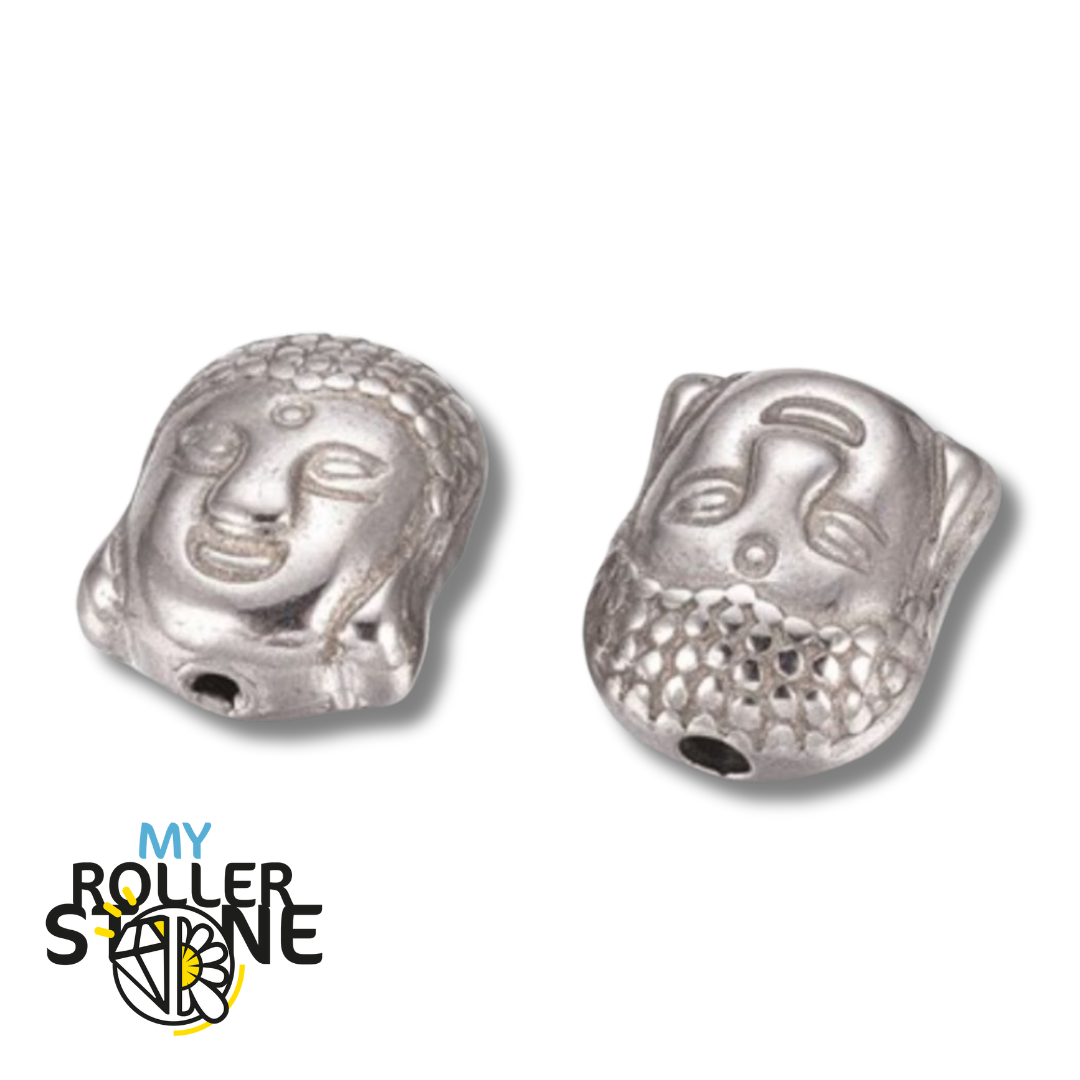 Perle bouddha acier inoxydable - Perles