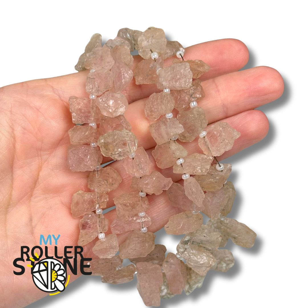 Perle Brute Morganite rose