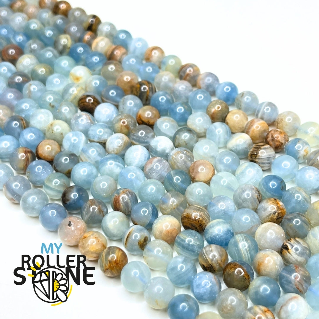 Perle Calcite Aquatine Lémurienne 10 MM