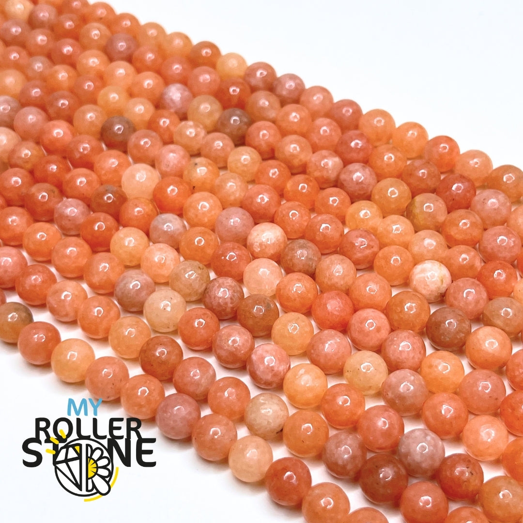 Perle Calcite orange AB 8 MM