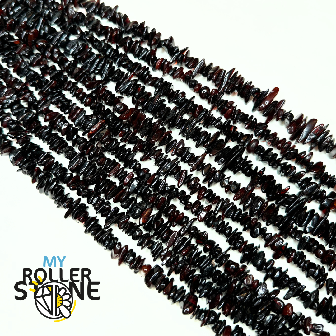 Perle Chips Ambre Cherry 40 cm - Cherry - Perles