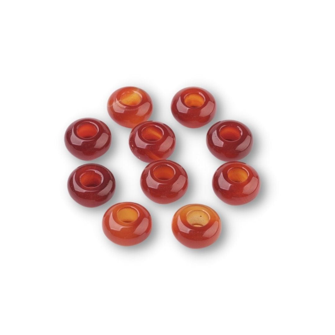 Perle Cornaline grand trou