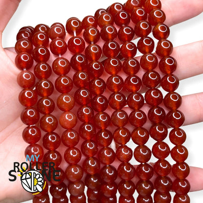Perle Cornaline Rouge 7A 8 MM