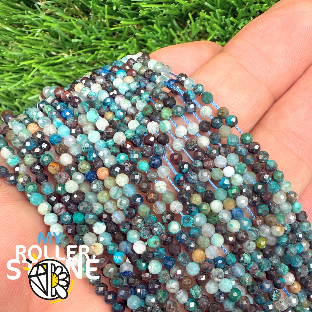 Perle Facettée Chrysocolle 1A