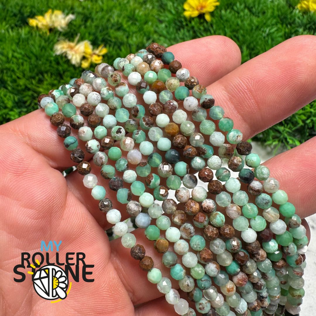 Perle Facettée Chrysoprase 3A - 4 mm