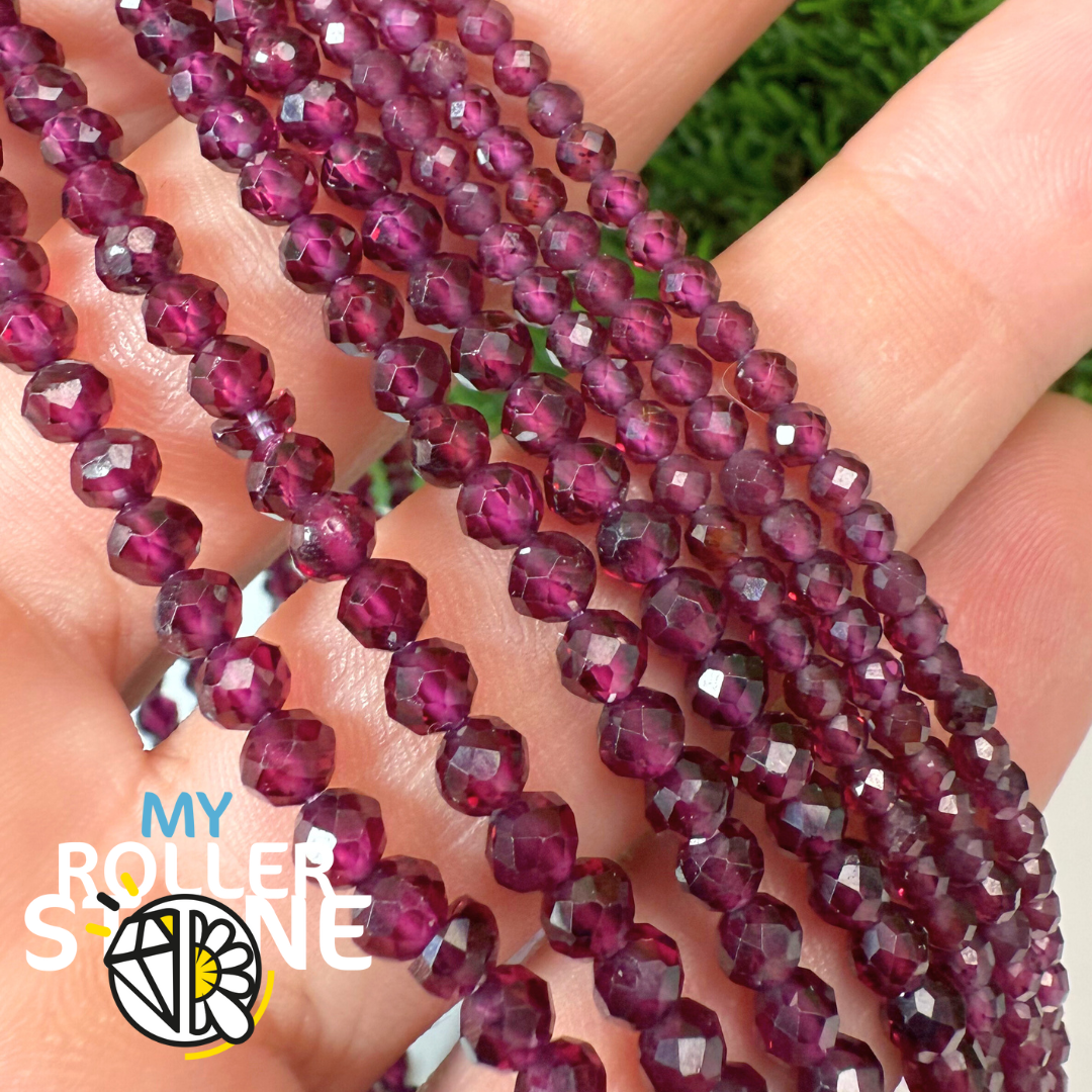Perle Facettée Grenat 3A - Perles