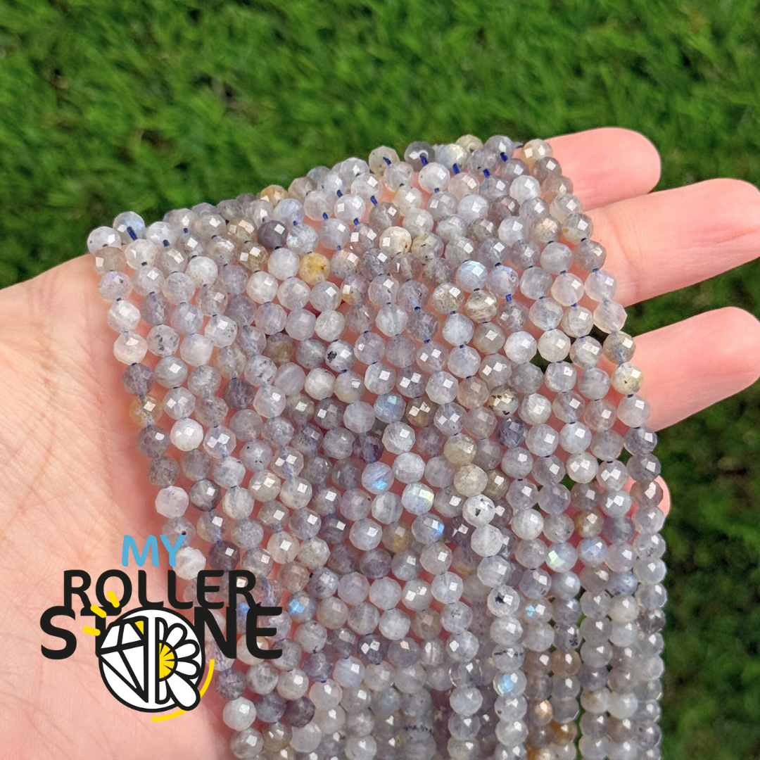 Perle Facettée labradorite 2A 4MM - Perles