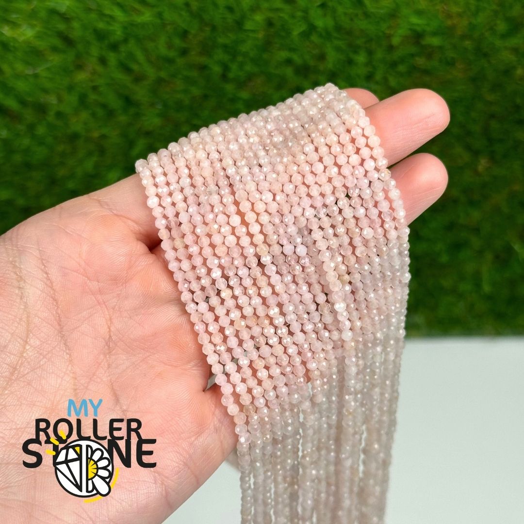 Perle Facettée Quartz fraise 1A 4MM