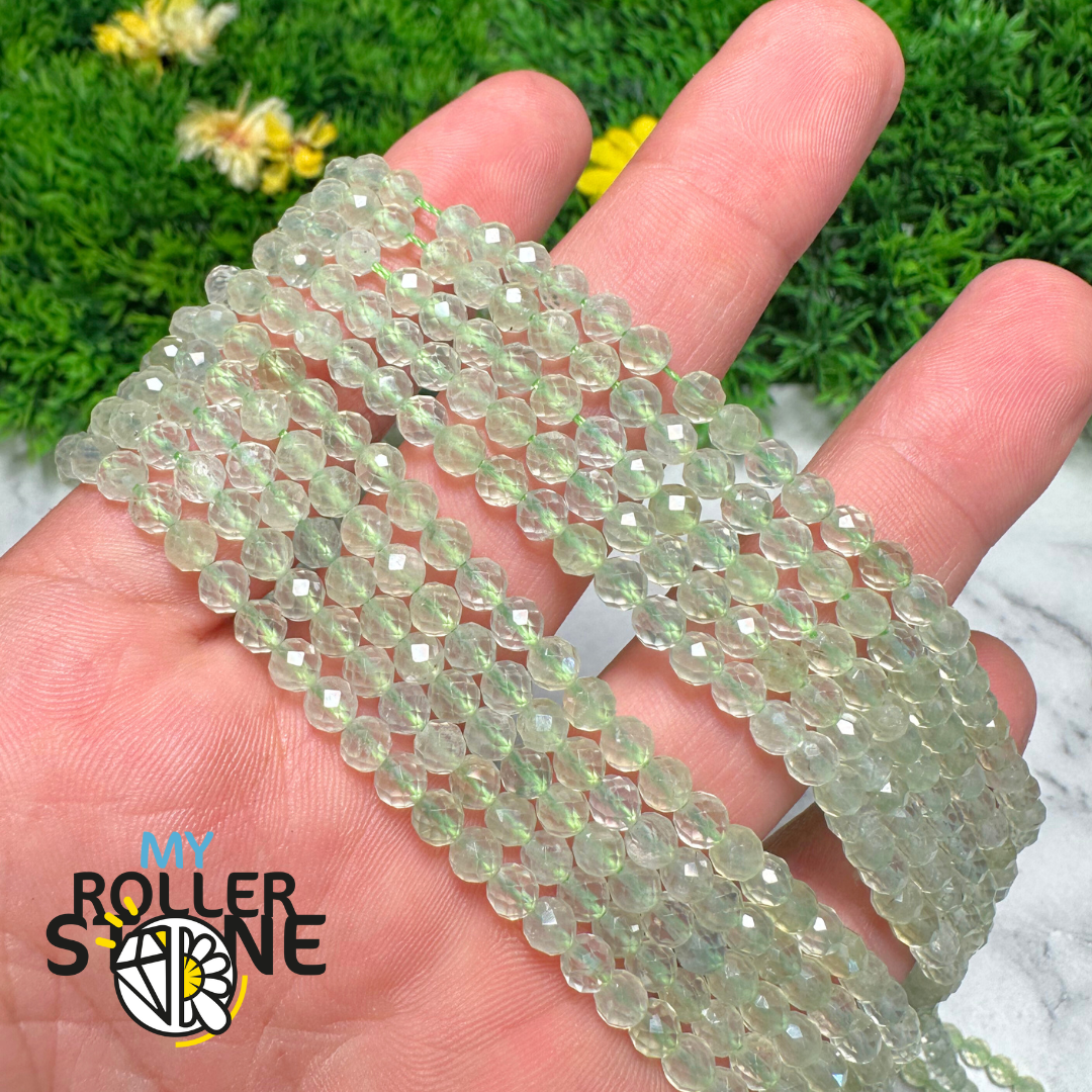 Perle facettée Prehnite