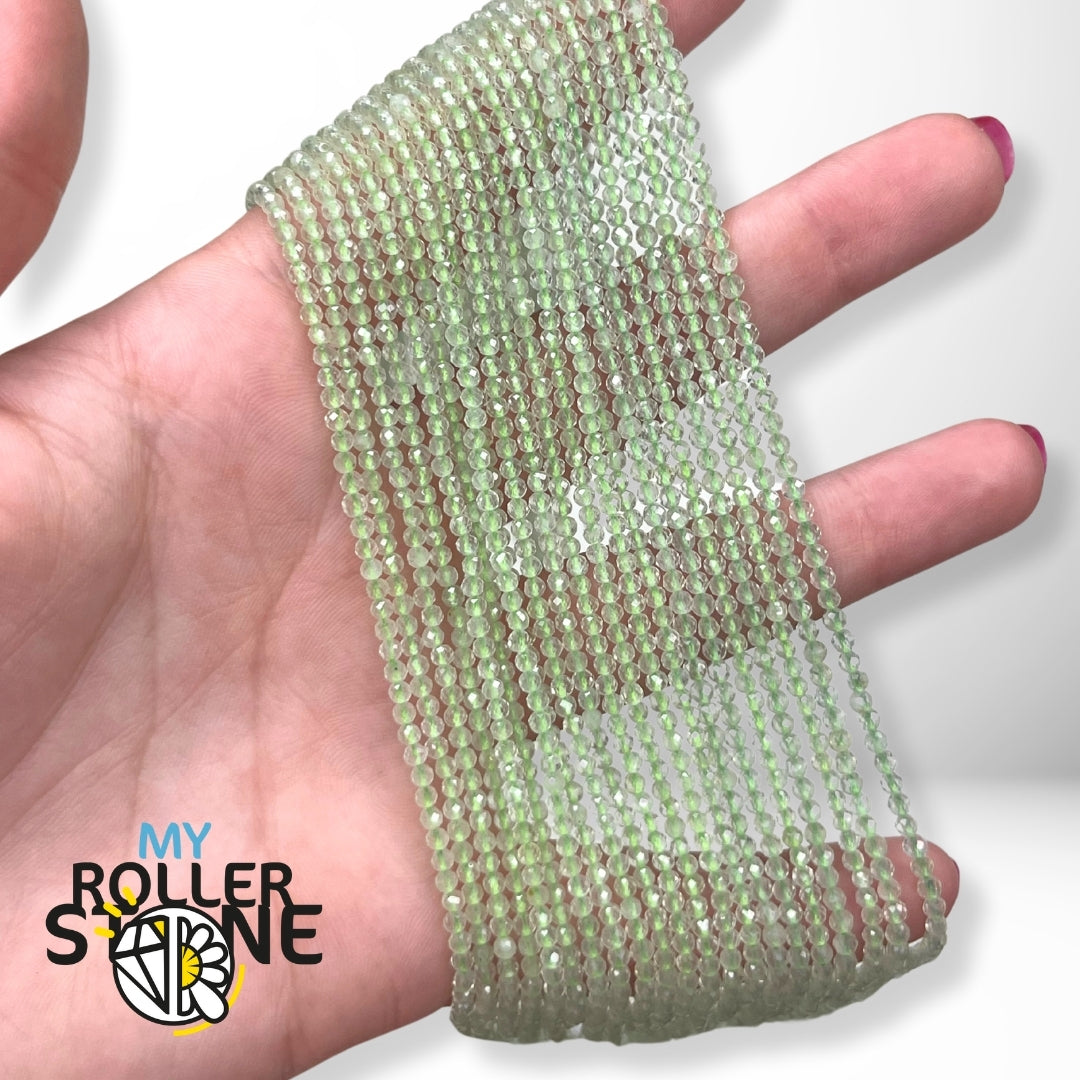 Perle facettée Prehnite